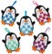 Baker Ross FX284 Pinguin Moosgummi Dekoration Bastelset-5er Pack, Weihnachtsdekoration für Kinder zum Basteln, Baumschmuck Bastelsets, Lila