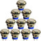 RUNCCI-YUN 10 Piezas 16mm Momentáneo Pulsador de Metal DC 3A 12V-36V Acero Inoxidable Impermeable Interruptor de Botón Redondo para Coche Lámpara Timbre (Cabeza Plana)