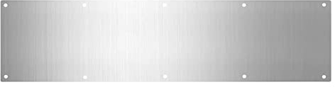 GALOFAY Door Metal Kick Plate 6x28 inches Aluminum Decorative Plates Protector for 30 inches Front Doors, 18 Ga Thickness 6x 28 (Silver)