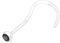 viva-adorno 0,8mm Nasenstecker Bioflex flexibel transparent Kunststoff Zirkonia Kristall Strass Nasen Piercing Z324 Farbe Schwarz