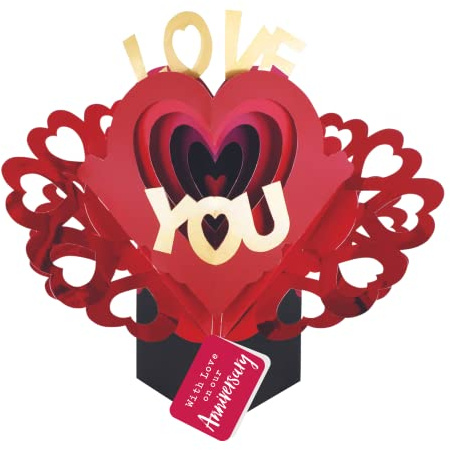 Pop Up Love You With Love On Our Anniversary Pop Up Card 3D Greeting Cards POP049V10