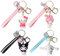 Anime Schlüsselanhänger, KT Katze Deko, 4 Stück Kawaii Anhänger, Cute Cartoon Keychain, Anime Schmuck für Schlüssel, Rucksäcke, Handtaschen, als Geschenk für Mädchen