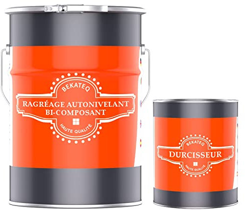 BEKATEQ PREMIUM Ragréage sol en résine époxy, Gris béton 2,5kg - Enduit d'égalisation pour niveller des sols, Mastic bicomposant pour intérieur & extérieur: épaisse, forte, sans solvants BK-205EP