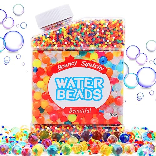 JOPHEK 50000 Stück Wasserperlen, Vase Modern Deko Set, Gelperlen Bunte für Vase Dekoration, Hohe Elastizität
