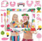 POPOYU 21 Stück Sommer Hawaii Aloha Fotobox Accessoires,Fotobox Requisiten Hawaii,Sommerfest Fotorequisiten,Aloha Party Selfie Rahmen Aufblasbarer Fotorahmen für Sommer Party Zubehör Deko