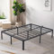 TATAGO Upgraded Metal Platform 157 x 200cm Bed Frame Queen Size | Mattress Foundation | 41 cm Underbed Storage | Double | Black