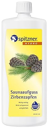 spitzner Saunaaufguss Zirbenzapfen 1 L (1000 ml) Hydro Sauna Aufguss Konzentrat