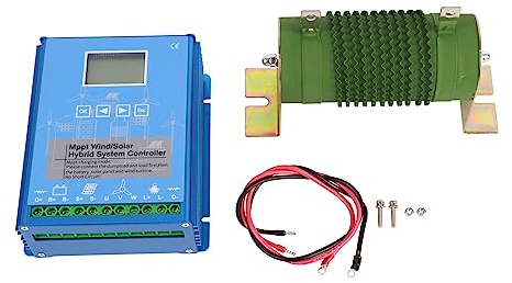 WOOXGEHM 24V 48V 1000W MPPT Wind Solar Hybrid Controller, Stufenlose Entladefunktion, 3 Ausgangsmodi, Mehrere Schutzfunktionen Wind Solar Controller