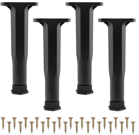 QWLWBU Lot de 4 pieds de support centraux réglables en hauteur, pieds de sommier, pieds meubles pour cadre de lit, très grand lit, canapé, table