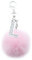 Xsclpomddy Pom Pom rosa. Schlüsselbund künstliche weiche Kaninchenhaar Taschenanhänger Ball Schlüsselanhänger mit Buchstabe A-Z für Handtasche Dekoration,pink L