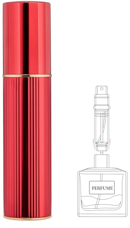 Mini Atomizer Sprayer For Perfume, Empty Travel Cologne Perfume Bottle Refillable Dispenser, Portable Easy Refillable Perfume Spray Pump Bottle For Travel 5ml (Red)