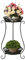 PFLife Pflanzenständer für den Innenbereich, Pflanzenregal, 2 Ebenen, für den Außenbereich, Metall, Hocker, Pflanze, Tisch, Blumentopfhalter, für Haus, Balkon, Garten (weiß, 64 cm) (Schwarz)