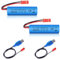 URGENEX 3.7V 800mah Li-ion Battery 2Pack with USB Chargers JST Plug RC Rechargeable 1S Battery Compatible with Huina RC Construction Trucks
