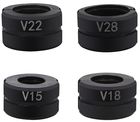 Pressbacke V15~V28 V-Kontur für 15mm,18mm,22mm,m,28mm, Pressbackeneinsatz passend für das verpressen von kupferrohren Verwendet, Die in den Bereichen Strom,Schwarz