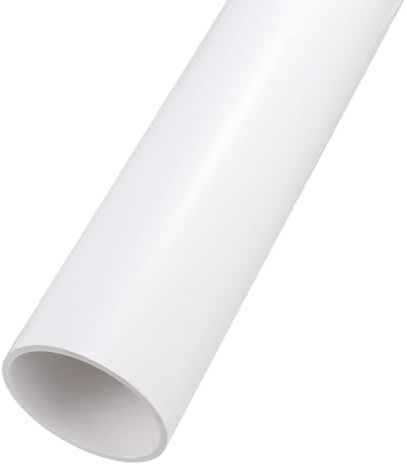 Rebower 67,8 mm x 75 mm PVC Rohr Kunststoff Hartrohr Rund Abflussrohr Weiß | 14, Hochschlagfestes, Für Gewächshaus Garten Haus HVAC hygienisch