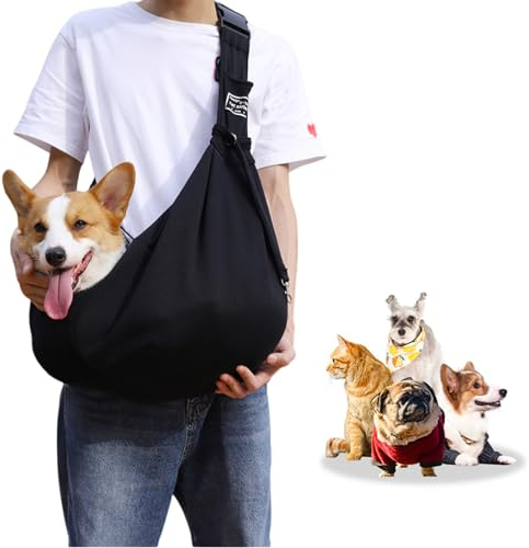 Borsa Trasportino Zaino Borsa Porta Cane Borsa A Tracolle Per Trasporto Cani Imbracatura Per Cani Portatile E Regolabile Capacità Di Carico Fino A 13 Kg Adatto A Gattini E Cuccioli