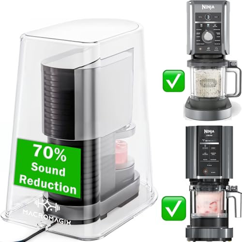 MACROMAGIX Sound Reducing Blender Cover – Compatible with Ninja Creami, Vitamix, Oster, and Most Under-Cabinet Blenders, Acoustic Enclosure for Noise Reduction