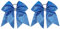 2 Stück große Glitzer-Haarschleifen, Cheerleader-Haargummis, glitzernde Pailletten, Pferdeschwanz-Halter, Cheerleading-Haargummis, Sport-Haarschmuck, Blau