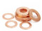 100 piezas 5mm×8mm×1mm Cobre rojor Arandela plana