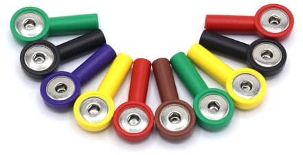 Skmeditec 10PCS EKG/ECG Banana Snap Adapter für Elektrode Multicoloured