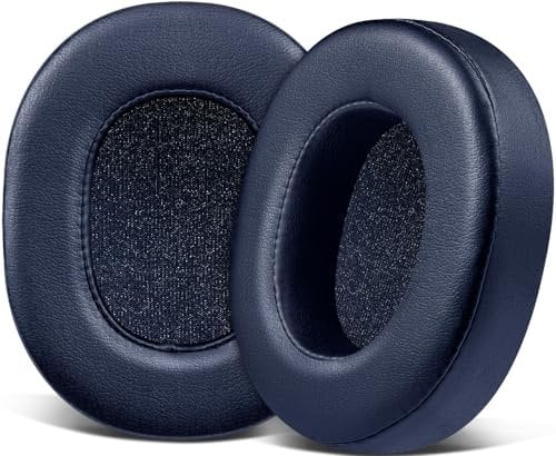 SOULWIT Replacement Earpads for Skullcandy Hesh 3/ANC/Evo & Crusher Wireless/ANC/Evo & Venue ANC Over-Ear Headphones, Ear Pads Cushions with Soft Protein Leather, Noise Isolation Foam - Navy Blue