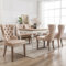 Merax Esszimmerstühle 6er-Set, Küchenstuhl, Polsterstuhl, Dining Chair, Moderne Stuhl aus Samt, Gestell aus Massivholz, Armlehnenstuhl für Esszimmer Wohnzimmer, mit Samtbezug, Beige