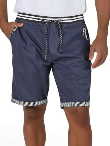 riverso Kurze Hosen Herren Stretch Regular Fit RIVAngelo Bermuda Shorts Sommer, Größe:S, Farbe:Navy