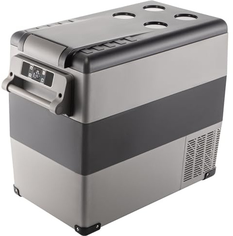 ZHIMAI Glacière électrique, 55 L Frigo, 12 V et 230 V congélateur pour Voiture, Camion, Camping-Car, Bateau et Prise de Courant