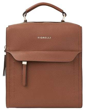 Fiorelli Isla Kleiner Rucksack, stylischer Rucksack mit verstellbaren Riemen & Taschen, Tan Faux Leather