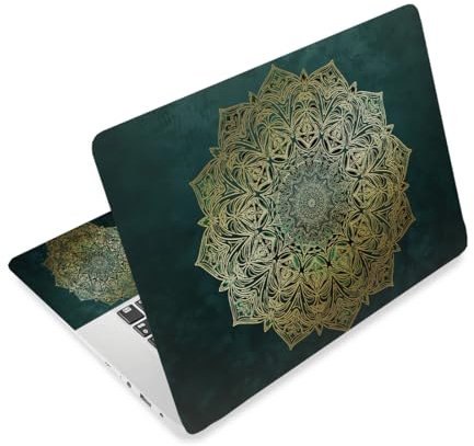 CRAFTYMELODY Autocollant pour Ordinateur Portable Mandalas en PVC Vinyle Protection Imperméable et Résistante aux Rayures