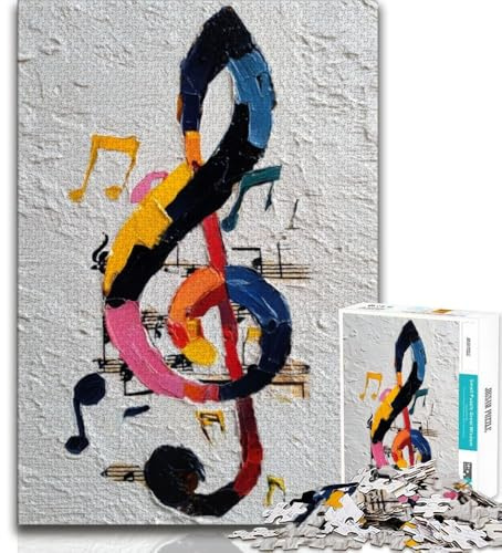 Puzzle 1000 Teile für Erwachsene, Musiksymbole, 1000 Teile für Teenager, Geburtstagsgeschenk, Geschenke, Wandkunst für Kinder ab 14 Jahren (Größe 38x26cm)