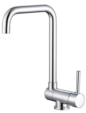 Hudor Robinet de Cuisine W04CH - Mitigeur Cuisine Laiton - Collection Erymanthe - Facile à installer - Robinet Evier de Cuisine Pratique et Solide - Chrome