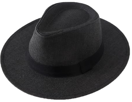 Chapeau de soleil d'été 2026 pour homme à large bord en paille Chapeau de cowboy respirant Chapeau de plage pour l'extérieur Voyage Pêche Jardinage