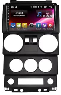 Carplay Radio für Jeep Wrangler 2008-2010 Android 15 9 Inches Display Radio Steering Wheel Controls Für, 8 Core 4G+64G