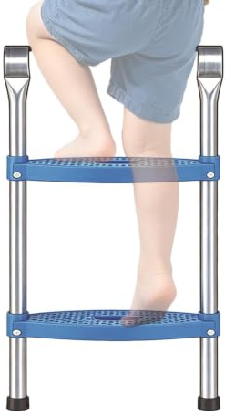 Trampolinleiter 2 Breite Stufen 75 Kg Belastbarkeit UV-Beständig