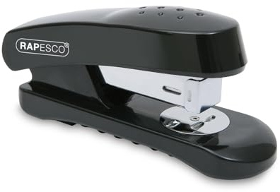 Rapesco R53800B1 Snapper Half-Strip Stapler, 20 Sheet Capacity, Black