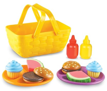 Learning Resources New Sprouts Picnic Set - 15 Pieces, Ages 18+ months Pretend Play Food for Toddlers, Preschool Learning Toys, Kitchen Play Toys for Kids