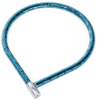 Viro | Serpis, Lucchetto Bici, Moto e Scooter, Cavi Intrecciati, Corazzati con Diametro 25 mm, Lunghezza 150 cm, Chiusura a Scatto, Blu