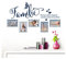 Grandora Wandtattoo Familie - Fotorahmen selbstklebend I dunkelblau (BxH) 84 x 49 cm I Aufkleber Sprüche für Wohnzimmer Modern Wandaufkleber W5000