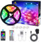 ALED LIGHT Tiras LED 5050 RGB 5m de Longitud 12V Multicolor Control Remoto de 44 Botones y Fuente de Alimentación