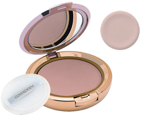 Coverderm Compact Powder Nr. 1 waterproof Hypoallergenic oily-Acneic Skin 10g