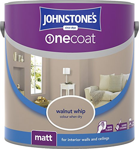Johnstone's One Coat Matt Emulsion Paint - Walnut Whip 2.5L