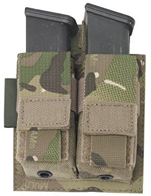 Warrior Double 9mm Pistol Pouch Multicam