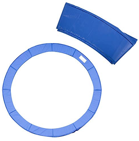HOMCOM Cubierta de Protección Acolchada Borde de Seguridad para Trampolines Cama Elástica con Diámetro Ø366 cm Azul