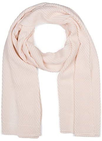 styleBREAKER Damen Schal fein gekreppt | Leichter Plissee-Schal für stilvolle Looks | Elegantes Halstuch mit fließenden Falten | Modisch Vielseitig & Angenehm weich | 96 x 192 cm, Farbe:Beige