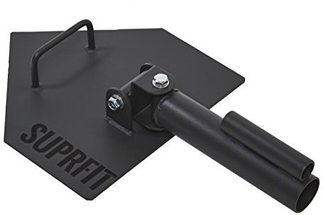 SUPRFIT Landmine Fitness Hantelhalterung - ideal für T-Bar Row's & Core Training, Langhantel Halterung mit 360° Bewegungsradius als Eck Passform für Stangen mit 25/50mm Durchmesser, T-Bar Row, Grau