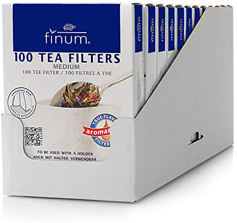 Finum 100 Papierteefilter Größe M, 12 Schachteln im Tray