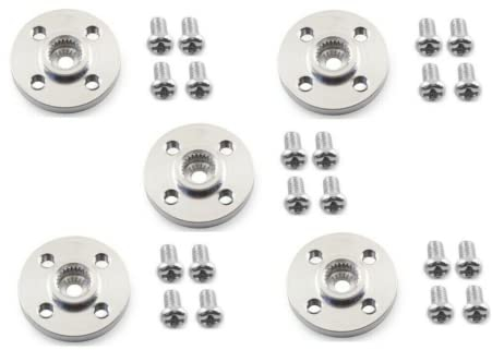 DollaTek 25T Aluminium Servo Arm Runde Typ Disc Metall Ruder Disc Hörner Für DIY Roboter - 5 Stücke