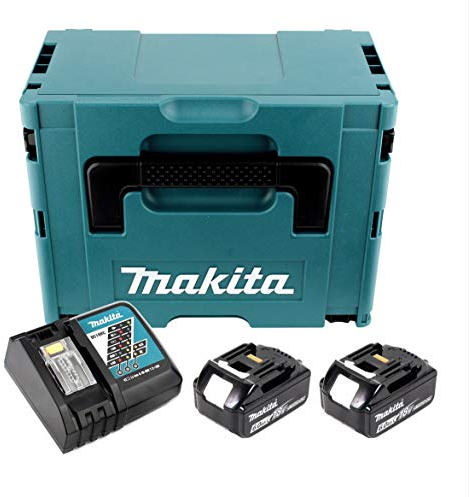 Makita Power Source Kit Li 18V mit 2x BL1860B Akku 6,0Ah + DC18RC Ladegerät (199480-6) + Makpac