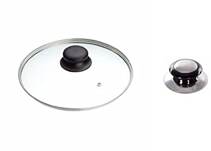 Bahob® Tempered Glass Saucepan Casserole Frying pan Lid Replacement Glass Lids for Pans Pots and Casseroles Pan Lid Knobs With Screws 14CM to 36CM (20 CM)